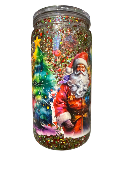 Santa 16oz Acrylic Snowglobe