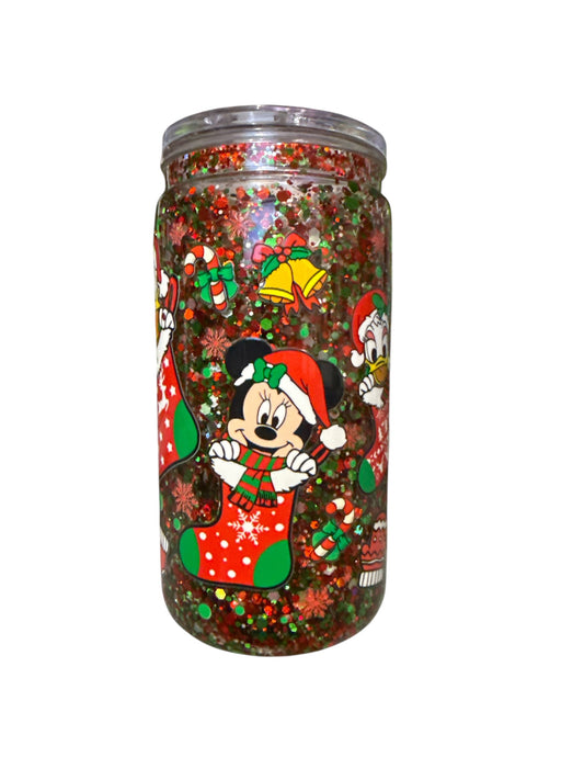 Christmas Micky Mouse 16oz Acrylic Snowglobe