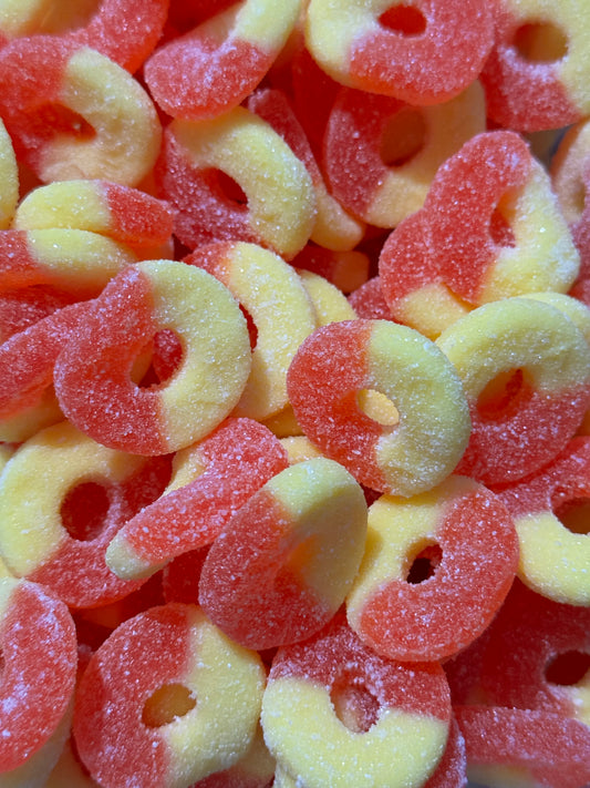 Albanese Gummy Peach Rings - 100g